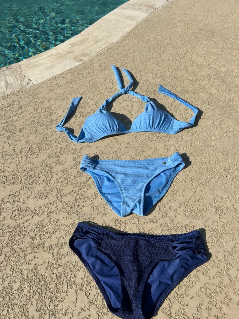 Daniel Cremieux Light Blue Women’s Bikini 3-piece Set with mix & match bottoms